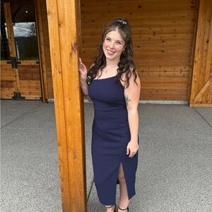 Navy Midi Dress
